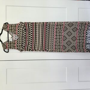NWOT Mixed Pattern Sleeveless Dress